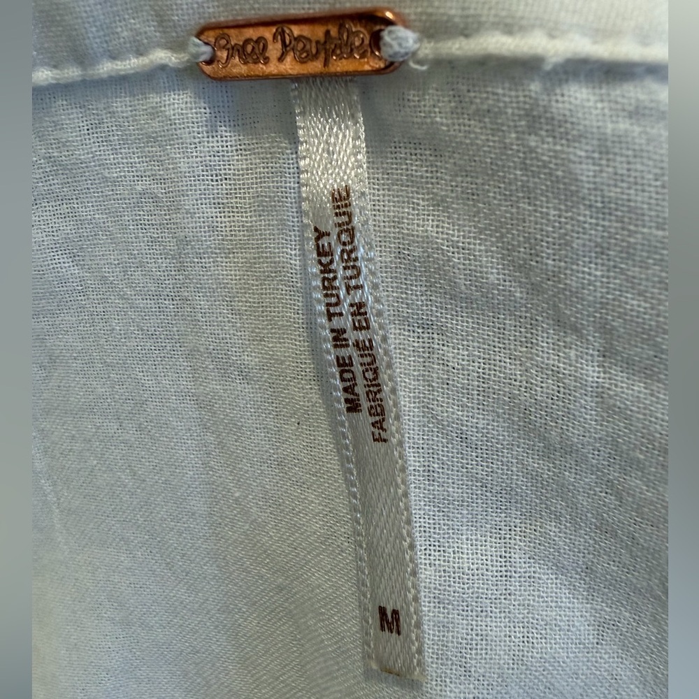 Free People The Best of Me White Gauzy Button-Down Shirt - Picture 10 of 13